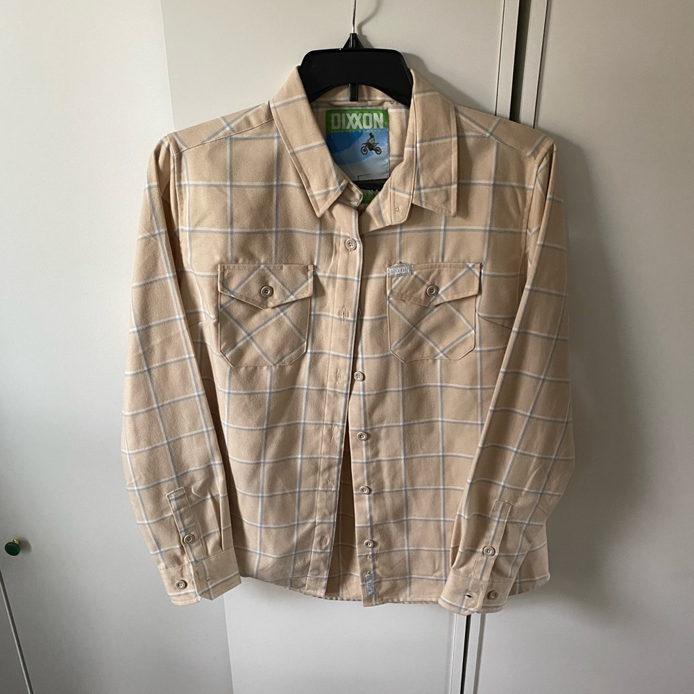 DIXXON Tan Checkered Button Down Shirt